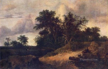 Landscape With A House In The Grove Jacob Isaakszoon van Ruisdael woods forest Oil Paintings